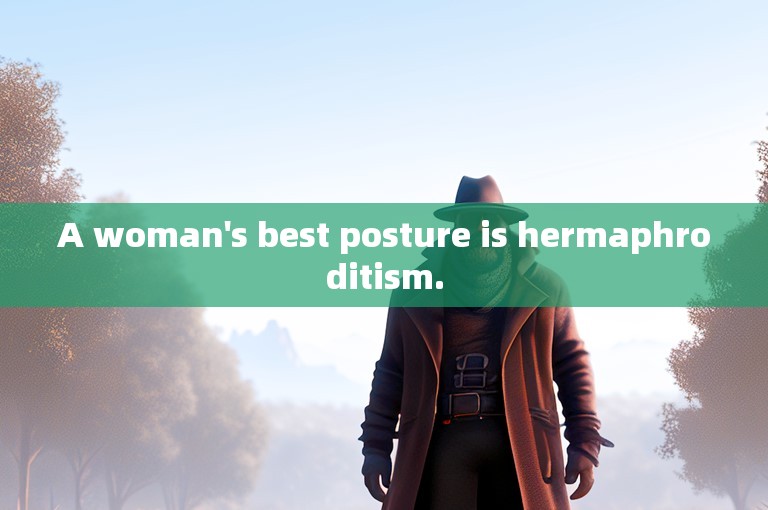 A woman's best posture is hermaphroditism.