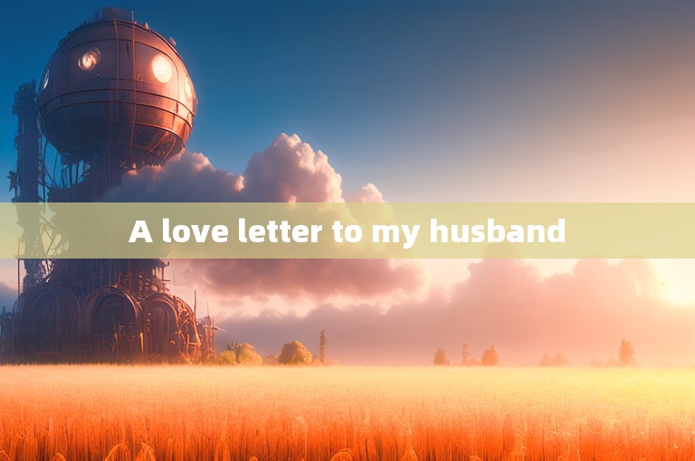 A love letter to my husband