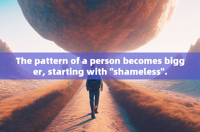 The pattern of a person becomes bigger, starting with 
