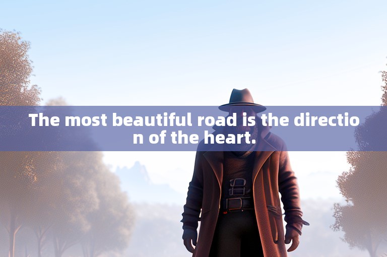 The most beautiful road is the direction of the heart.