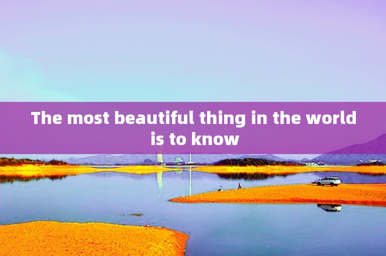 The most beautiful thing in the world is to know
